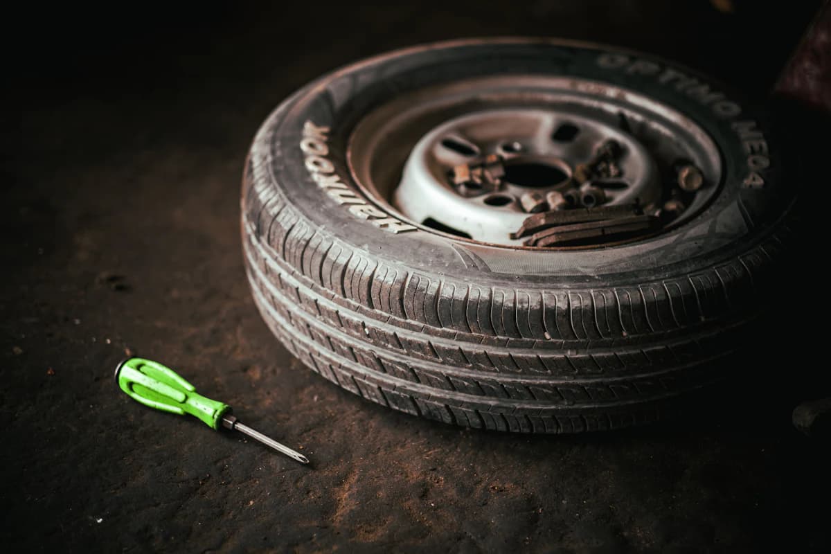 Car wheel and tyre removed for replacement – Ely, Cambridgeshire