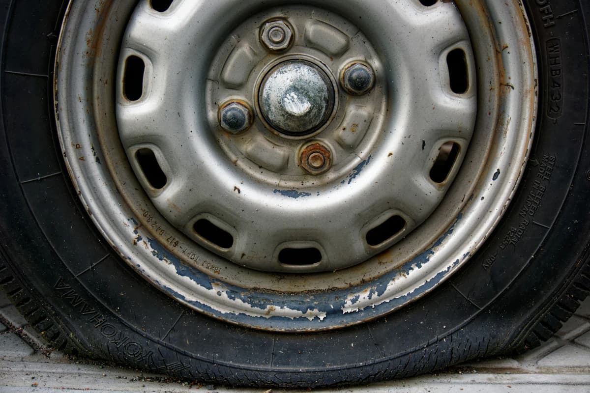 Worn car tyre tread that needs replacing – Cambridge, Cambridgeshire